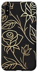 Coque pour iPhone XS Max Rose florale botanique, style minimaliste