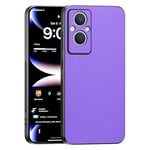 TAUYN Coque pour Oppo Reno 8 Lite / Reno8 Lite, Ultra-Fin Premium PU Cuir Back et Monture en Silicone Souple Etui, Antichoc, Anti-Rayures Bumper Housse. - Violet