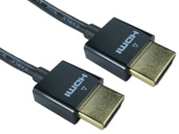 1m Slim HDMI Cable Lead 10.2 Gpbs Super Thin ARC HEC 1080p Small Head flexi HQ