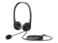 HP G2 - Micro-casque - sur-oreille - filaire - USB - noir ombré - pour HP 245 G9, 256 G8, 25X G9; EliteBook 1040 G9, 64X G9, 65X G9; ProBook 44X G9, 45X G9