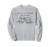 Laptops in Love: Online Couples Valentine Soulmates Women's Sweatshirt