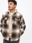 Tu Tobacco Check Shacket XXL Multi Coloured Xxl male