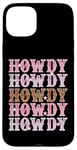 Coque pour iPhone 15 Plus Howdy Cowgirl Chemise de cowgirl pour homme et femme Motif léopard rétro