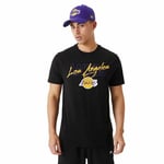 Kortärmad T-shirt herr New Era Script LA Lakers XL