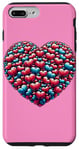 iPhone 7 Plus/8 Plus Cute Heart with Flowers and Hearts for Valentine's Day Case