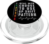 Real Men Use RACE Shift Pattern Tee - Motorcycle Gear Shift PopSockets PopGrip for MagSafe