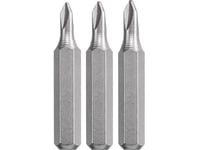 Kwb 128740, 3 Styck, Tri-Wing, Stål, 0, 1, 2, 28 Mm, 25,4 / 4 Mm (1 / 4")