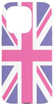 iPhone 15 Pro Purple and Pink, United Kingdom The Union Jack Flag Case