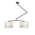 Palmarc Lampe Flamingo double couleur oxyde écran country beige, 85 cm x min. 40 cm. 130 x 120 cm.