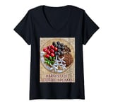 Womens HARVEST OF COFFEE AROMAS V-Neck T-Shirt