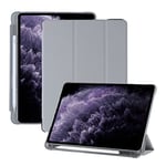 Amazon Brand - JSY Case for iPad Pro 11 Inch (Model: 4th Gen,2022/ 3rd Gen, 2021 / 2nd Gen,2020) with Pen Holder, Ultra Thin Transparent Smart Case Compatible with 11 Inch iPad Pro, Grey