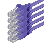 1aTTack.de 3m Cat 6 Câble Réseau Ethernet Cat6 Lan RJ45 8P8C 1Gbps pourpre - 5 pièces