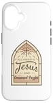 iPhone 16 I Love Jesus and Crossword Puzzles Lover Christian Case