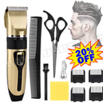 Professional Hair Clippers Mens Barber Set Trimmer Shaver Cutter Body Hair