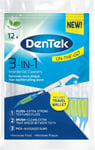 Dentek 3-in1 Interdental Cleaners - Brush, Floss and Pick for On The Go Oral Hy