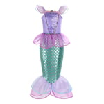 Halloween Sjöjungfru Barnklänning Sjöjungfru Prinsessklänning Ariel Flickor Klänning - Lila Purple 130cm