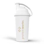 THE PROTEIN WORKS White & Gold Shaker | Protein Shaker | 700ml