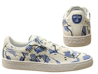 Puma Basket x Shantell Martin White Leather Lace Up Mens Trainers 365899 01 B95A - Size UK 4.5