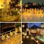 Warm White [Solar 8 Functions] 5 Meters 20 LED Lights Hollow Ball String Lights Christmas Holiday Ornament Decoration, f