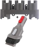 Vacuum Tool Holder for DYSON V10 SV12 Wall Mount Rack + 2 in 1 Combination Brush