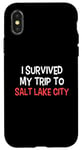 Coque pour iPhone X/XS T-shirt « I Survived My Trip To Salt Lake City »