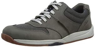 Clarks Homme Langton Race Basket, Nubuck Gris, 44.5 EU