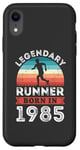 Coque pour iPhone XR Legendary Runner born 1985 40e anniversaire cadeaux course