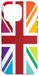 iPhone 16 Pro Rainbow Colors, United Kingdom The Union Jack Flag Case