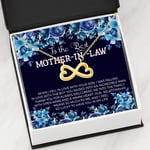 Express Your Love Gifts to The Best Mother in Law Infinity Stainless Steel Pendant Message Card Gift