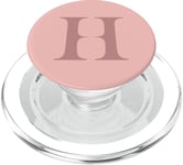 Lettre H monogramme prénom initiale H rose marron cadeau pour elle PopSockets PopGrip pour MagSafe