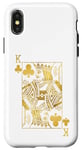 Coque pour iPhone X/XS Lucky Poker Cards Knight King of Clubs Game Casino