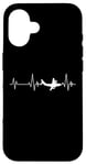 Coque pour iPhone 16 Aviation Mode Aviation Enfants Flyer Heartbeat ECG