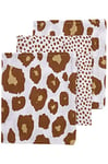 Lot de 3 gants de toilette Cheetah/Panther - Camel - 20 x 17 cm