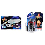 BANDAI USS Enterprise NCC-1701 Star Trek Model & Star Trek Figure Captain Jean-Luc Picard | 5'' Captain Picard Star Trek The Next Generation Action Figure | Star Trek TNG Toy Articulated Figure