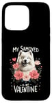 Coque pour iPhone 15 Pro Max Roses Flowers Valentine's Day Samoyed Dog Sammies