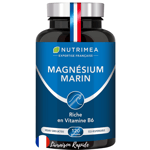 Magnésium Marin et Vitamine B6 120 Gélules 150mg Anti Fatigue 4 Mois France