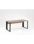 Bureau professionnel 180cm coloris chêne clair et noir collection YUKON