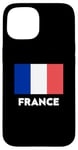 Coque pour iPhone 15 Drapeau France Bleu Blanc Rouge