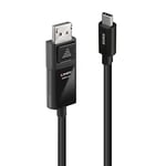 LINDY Câble Adaptateur USB Type C vers DisplayPort 1.4 avec HDR, 2m