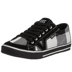 Vans Women's Tory Flat (buff plaid) black/white VXFQ3SV 4 UK