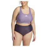 adidas Women's Sporty Bikini Top (Plus Size), shadow violet/bliss lilac, XL Plus