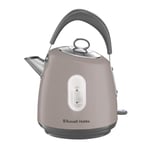 Russell Hobbs Electric Kettle (For Hot Water, Tea or Coffee, 1.5L, Fast Boil, Stainless steel with grey accents, Pull off lid, Perfect pour spout, Internal illumination, 3000W, Mocha) Stylevia 28133