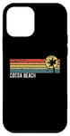 Coque pour iPhone 12 mini Cocoa Beach Florida Rétro Coucher de soleil vieilli Style Design