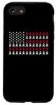 Coque pour iPhone SE (2020) / 7 / 8 Family HIV Awareness Red Ribbon American Flag AIDS Survivor