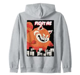 Fight Me Red Panda Kaiju Monster Vintage Monster Retro Comic Zip Hoodie