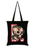 Unorthodox Collective Snake Skull Tattoo Black Tote Bag