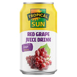 Tropical Sun Red Grape Juice Drink with Real Grape pulp, 330ml (Pack of 12)