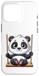 Coque pour iPhone 16 Pro Aire de jeux Panda Swinging Playground Fun