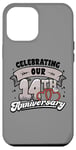 iPhone 12 Pro Max 14th Wedding Anniversary Celebrating 14 Years Matching Gift Case