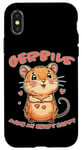 Coque pour iPhone X/XS Gerbilles Make My Heart Happy Gerbille drôle